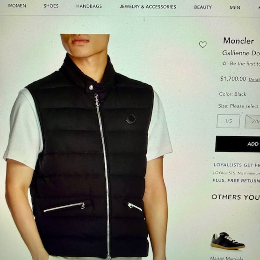 MONCLER Gallienne Gilet Cashmere Blend DownVest, Black, SZ M,IT3, LK NEW,1795$RT - Picture 6 of 15